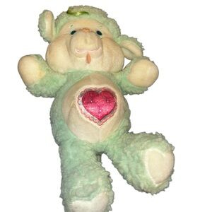 Vintage 1984 Kenner Care Bear Cousins Gentle Heart Lamb Plush Toy 13" Stuffed